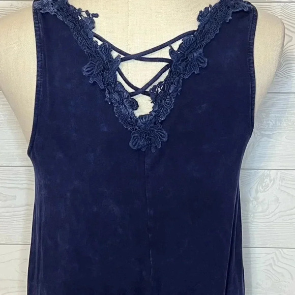 ALYA navy sleeveless swing dress Size Small - Picture 8 of 9